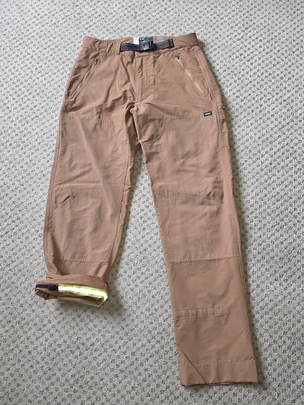 Men's Cargo Work Pants in Rust Brown with Utility Pockets 32x34